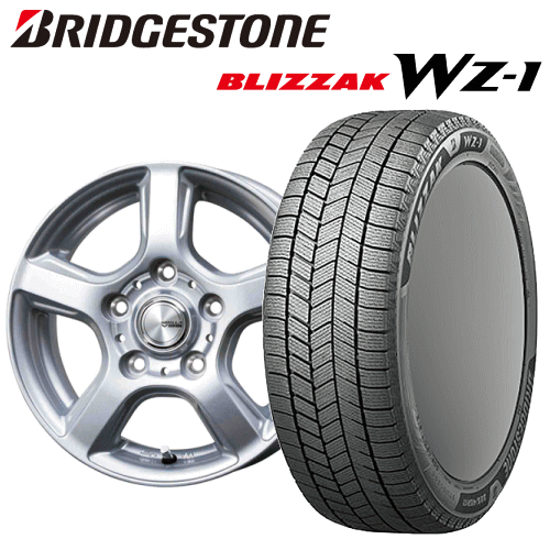 パジェロミニ/キックス/テリオスキッド用 タイヤ銘柄： ブリヂストン ブリザック WZ-1 タイヤサイズ： 175/80R15 ホイール： アルミホイール スタッドレスタイヤ ホイール4本セット【15インチ】