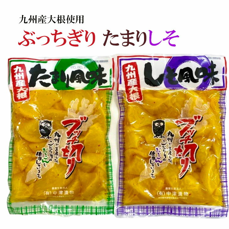 【1000円ポッキリ】沢庵 選べる4点 ぶっちぎり 200g×4袋 (たまり/しそ) たくあん たくわん 九州産大根使用 漬物 中津漬物 送料無料