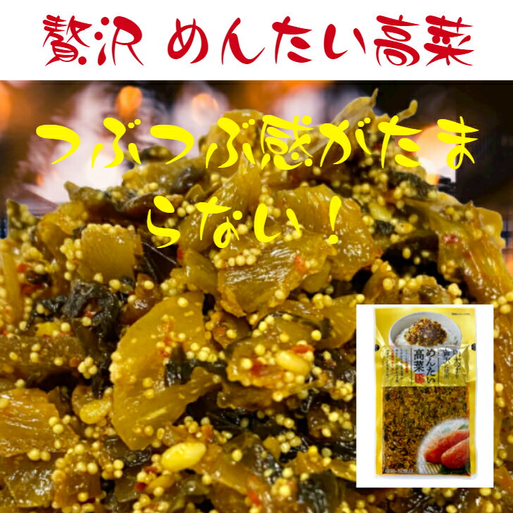 【マラソン限定 P10倍】贅沢明太高菜 100g 2袋 辛子高菜 からし高菜 めんたい高菜 漬物 福岡 博多 国産 九州産 ポイント消化 送料無料 1000円ポッキリ