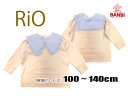 【40％OFF】【メール便可】2023春夏物新作 　p12023-31　セーラー衿付きTシャツ　 RIO 　　ベビー　トドラー　 子供服 　100cm〜140cm