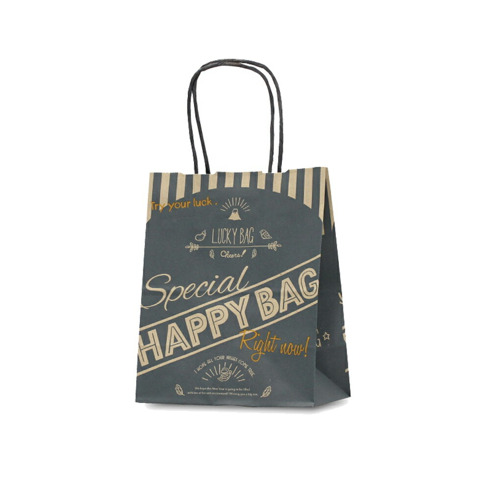 紙袋 手提げ ミニサイズ【紙手提げ袋 T-2 HAPPY BAG ネイビー】25枚入 業務用