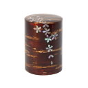 【 総皮茶筒 大 ラデン桜吹雪 150g 】樺細工 八柳 茶筒 桜皮 日本製 伝統工芸 山桜 お茶 緑茶 コーヒー 紅茶 ギフト ラッピング 敬老の日 プレゼン...
