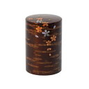 【 総皮茶筒 大 ラデンオリジナル 150g 】 茶筒 樺細工 八柳 桜皮 日本製 伝統工芸 山桜 お茶 緑茶 ギフト ラッピング 敬老の日 プレゼント