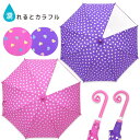 傘 キッズ 子供用*color change ハート*(45/50/55cm)女の子 かわいい おしゃれ カサ かさ色が変わる 子ども 透明窓入園 入学準備 レイングッズ 丈夫 雨具(4)