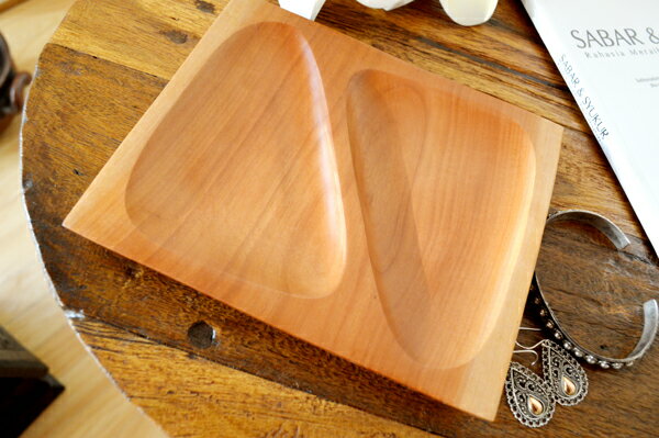 ★レビューで特典★小物入れ ウッドトレー ウッドトレイ アクセサリーケース 置物 アジアン雑貨 バリ ♪セパレートトレイ(スワル天然木M)♪ リゾート トライバル ホテルライク インテリア雑貨 収納雑貨 リビング キッチン エントランス バリ風 [2]