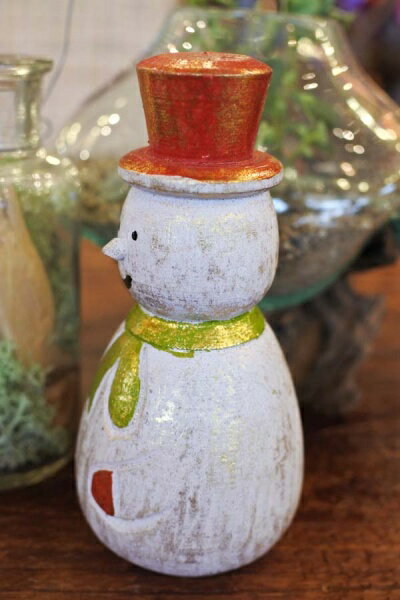 置物 置き物 オブジェ オーナメント 飾り インテリア小物 アジアン雑貨 バリ ♪ナチュラルウッドスノーマン(M)♪ おしゃれ リゾート トライバル ホテルライク アジアンインテリア インテリア雑貨 デザイン雑貨 バリ風 [2]