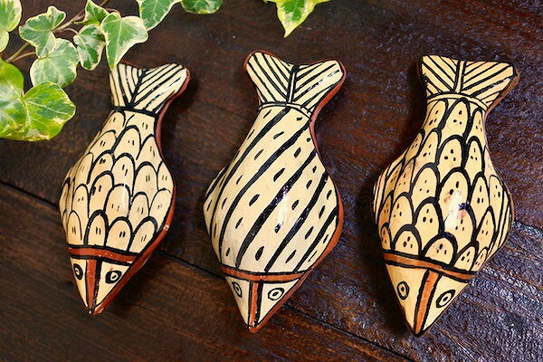 置物 置き物 オブジェ オーナメント 飾り インテリア小物 アジアン バリ 雑貨 ♪セジュナン焼き（サカナ）♪ おしゃれ エスニック リゾート アジアンインテリア インテリア雑貨 デザイン雑貨 バリ風