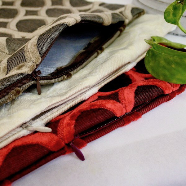 クッションカバー 中綿 セット アジアン バリ 雑貨 ♪ウーリー柄クッションカバーと中綿クッションセット♪ おしゃれ ファブリック エスニック リゾート インテリア雑貨 デザイン雑貨