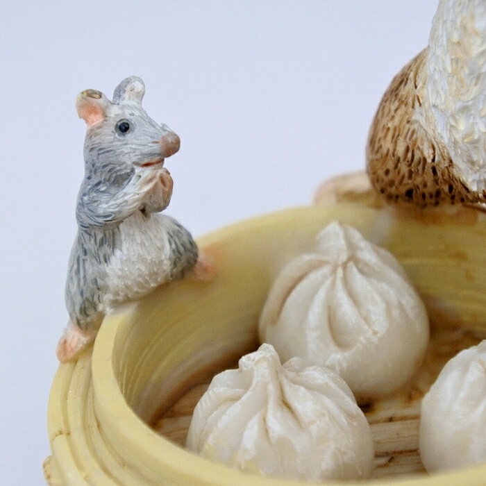 ★レビューで特典★アジアン バリ 雑貨 ♪セイロとネコとネズミ♪ インテリア おしゃれ 置き物 オブジェ アンティーク アニマル バリ風 リゾート トライバル ホテルライク [2]