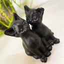 ブロンズ調ほっぺキスネコさん♪ 置き物 オブジェ 猫 ねこ アンティーク ヨーロピアン 玄関 インテリア おしゃれ ナチュラル カフェ リゾート トライバル ホテルライク(3)