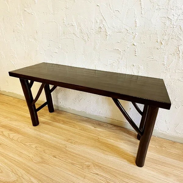 ★レビューで特典★ARチークの根のベンチ90cm(ダークブラウン)♪ 木製ベンチ 長椅子 無垢材 玄関 廊下 エントランス 待合室 花台 フラワースタンド インテリア おしゃれ ナチュラル カフェ リゾート トライバル ホテルライク