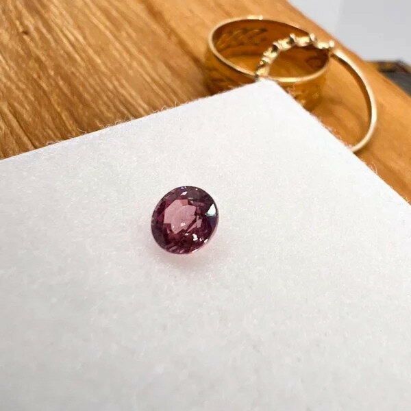 非加熱サファイア ピンクオレンジ 5mm＜オマケ付き / 鑑別書別売＞♪ 天然石 ルース 宝石 ジェム 裸石 パワーストーン アクセサリーパーツ