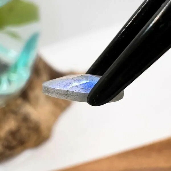 ラブラドライト ペアシェイプ カボ 12mm×7,5mm B89880138-29♪ 天然石 ルース 宝石 ...