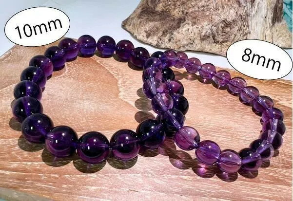 ★レビューで特典★アメジスト ペアブレスレット(8mm・10mm)♪ 天然石 ブレスレット レディース メンズ 誕生石 2月 パワーストーン アクセサリー