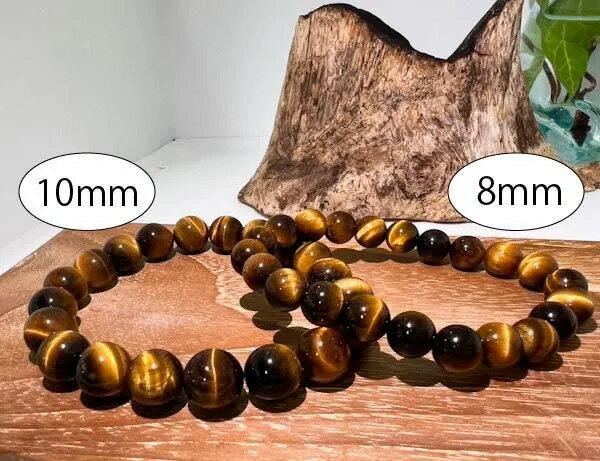 ★レビューで特典★タイガーアイ ペアブレスレット(8mm・10mm)SET♪ 天然石 ブレスレット レディース メンズ パワーストーン アクセサリー