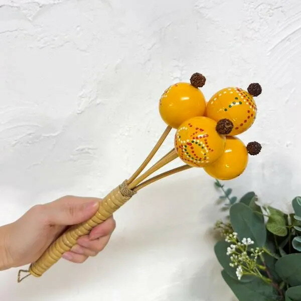 樂天商城 - アジアン楽器 ボンボンマラカス♪ 置き物 オブジェ 木製 アジアン エスニック インテリア おしゃれ ナチュラル カフェ リゾート ホテルライク トライバル