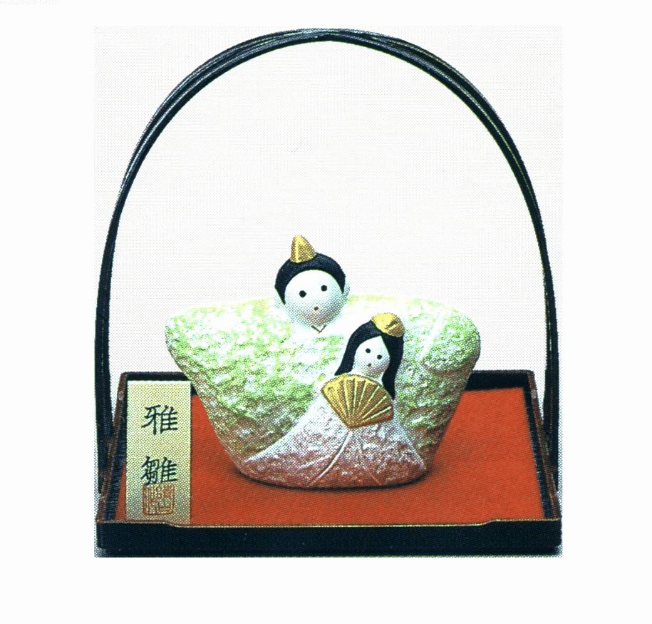 乐天商城 - 雛人形　ひな人形　手造り雛＿手桶付　万古焼