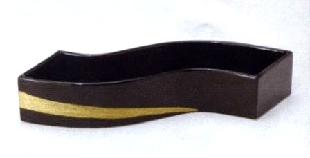 生け花 花器 北山-69 長340mm幅100mm高さ55mm 陶器製 水盤 生け花 いけばな 花瓶 華道用花器