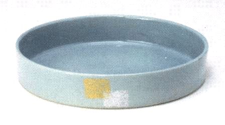 生け花 花器 西山-95 径255mm高さ60mm 陶器製 水盤 生け花 いけばな 花瓶 華道用花器