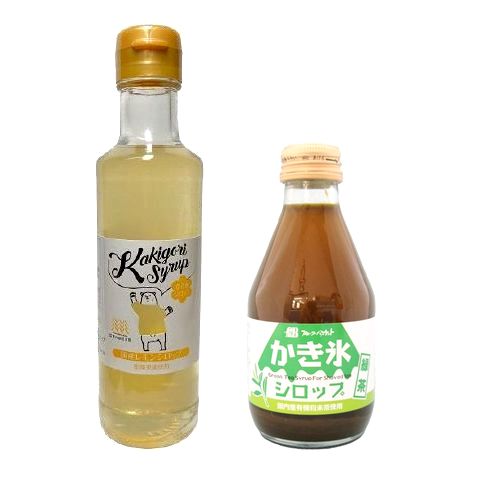 無添加 かき氷 シロップ 2種類セット 信州自然王国 レモン フルーツバスケット 緑茶 1