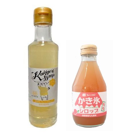 無添加 かき氷 シロップ 2種類セット 信州自然王国 レモン フルーツバスケット もも