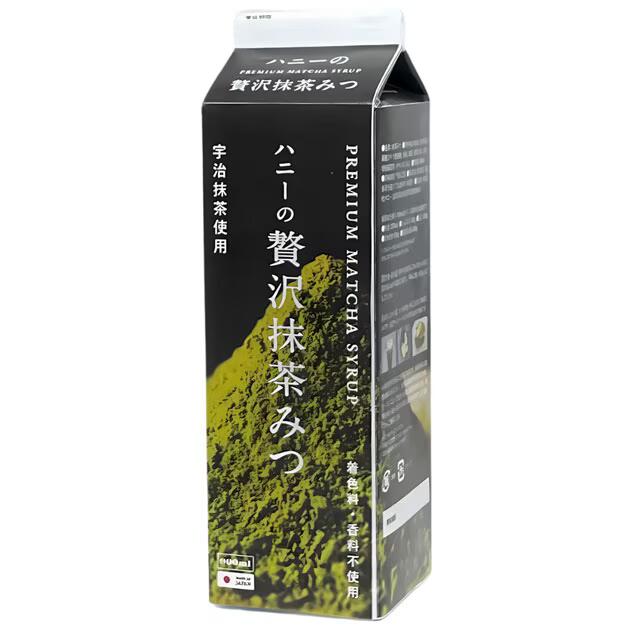 Rakuten - 贅沢みつ 抹茶みつ 着色料・香料無添加 家庭用 900ml カキ氷 氷みつ 氷ミツ 氷蜜 ハニー製
