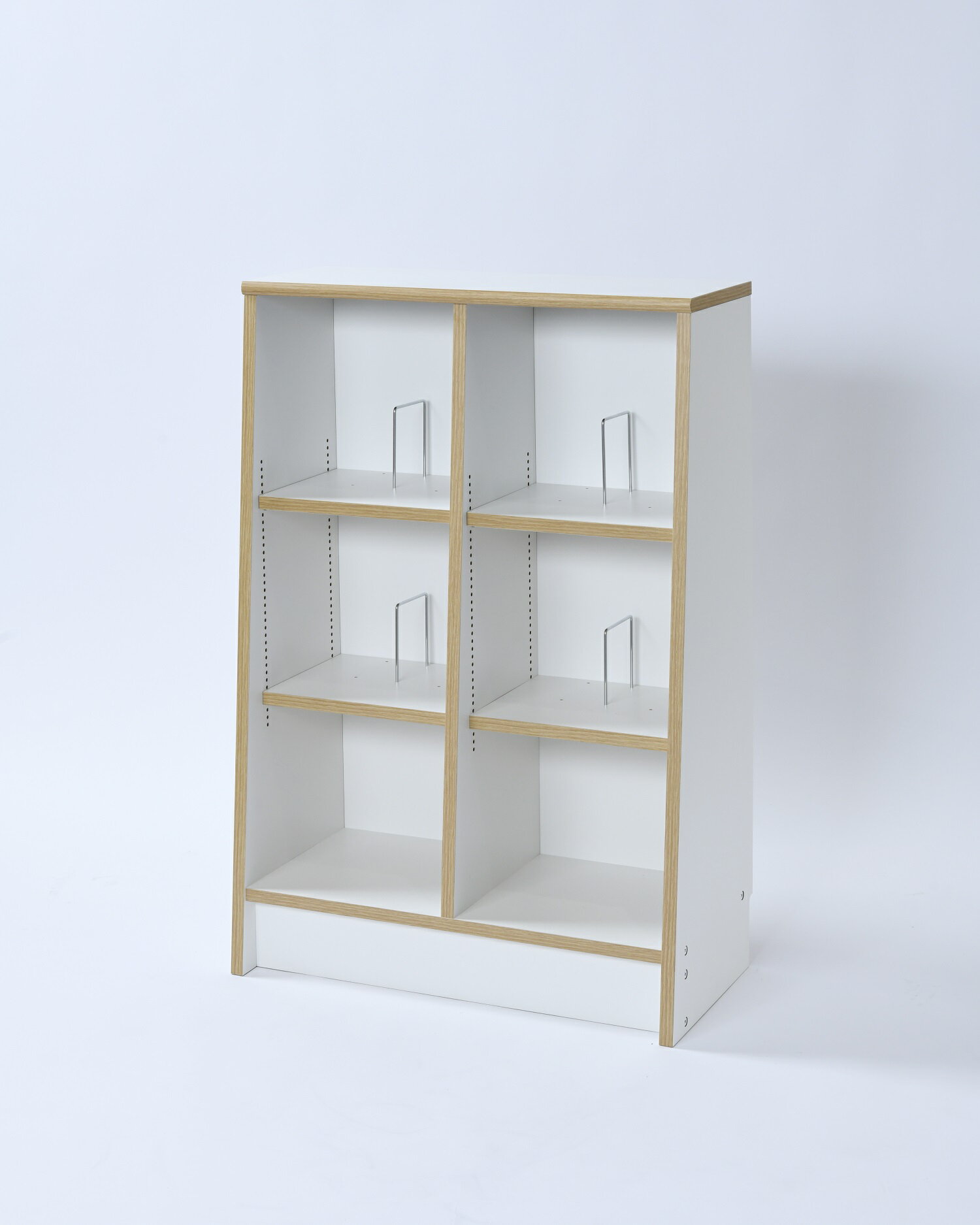 1cmピッチ絵本本棚　参考書　可動棚　ホワイト　組立式　仕切り金具　子供部屋　巾木よけ加工　幅60cm　奥行30cm　高さ90cm　国産