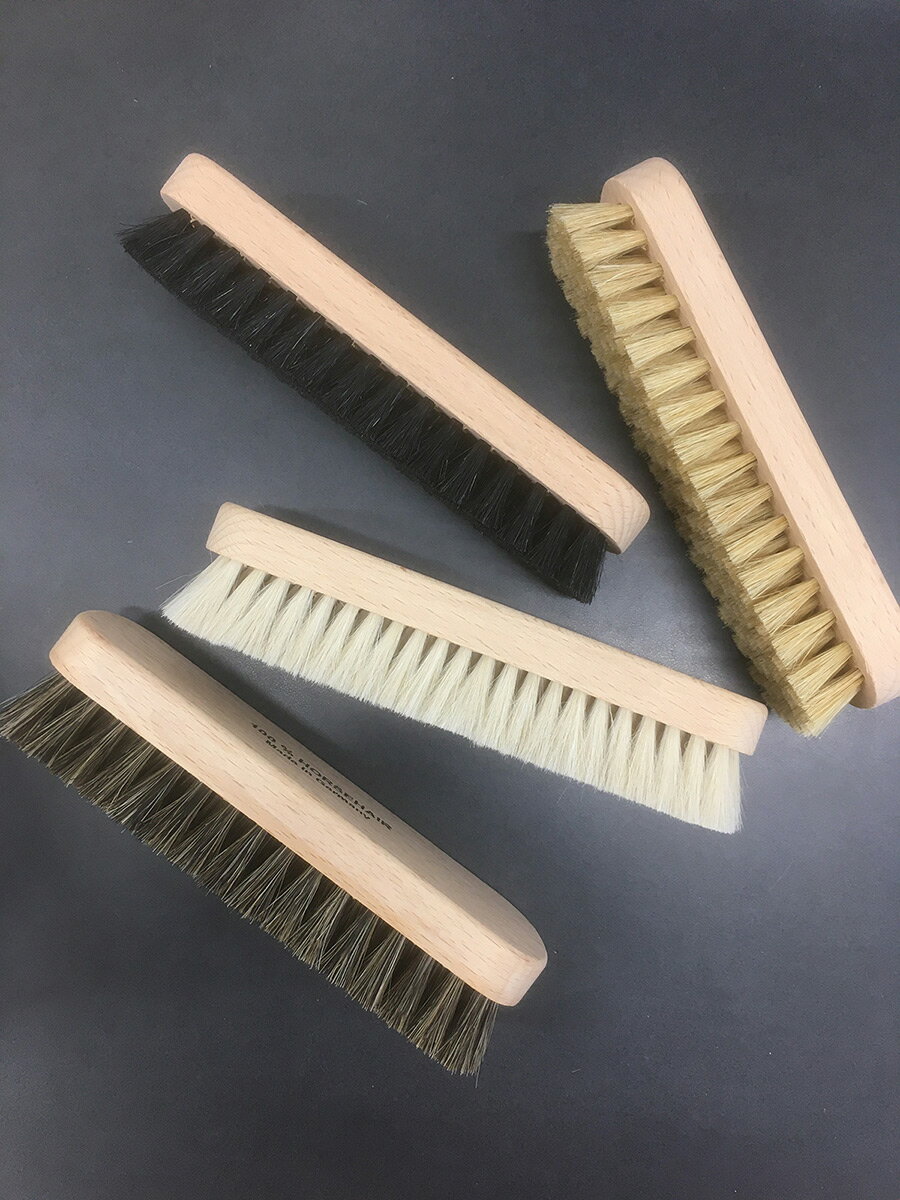 ASK ドイツブラシ 3本セット 豚毛 馬毛 山羊毛 初心者 スニーカー 手入れ シューシャイン シューケア 靴磨き ツヤ 栄養 革用 靴用 保革 新生活 新社...