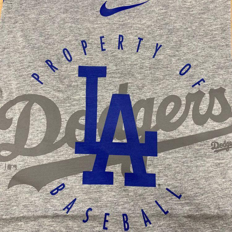 ナイキ NIKE Tシャツ メンズ 七分袖 N414-010Q 野球 MLB ロサンゼルスドジャース ブルー グレー ラグランTシャツ 大人用 一般用七分