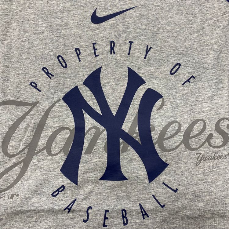 ナイキ NIKE Tシャツ メンズ 七分袖 N414-019N 野球 MLB ニューヨークヤンキース ネイビー グレー ラグランTシャツ 大人用 一般用 七分