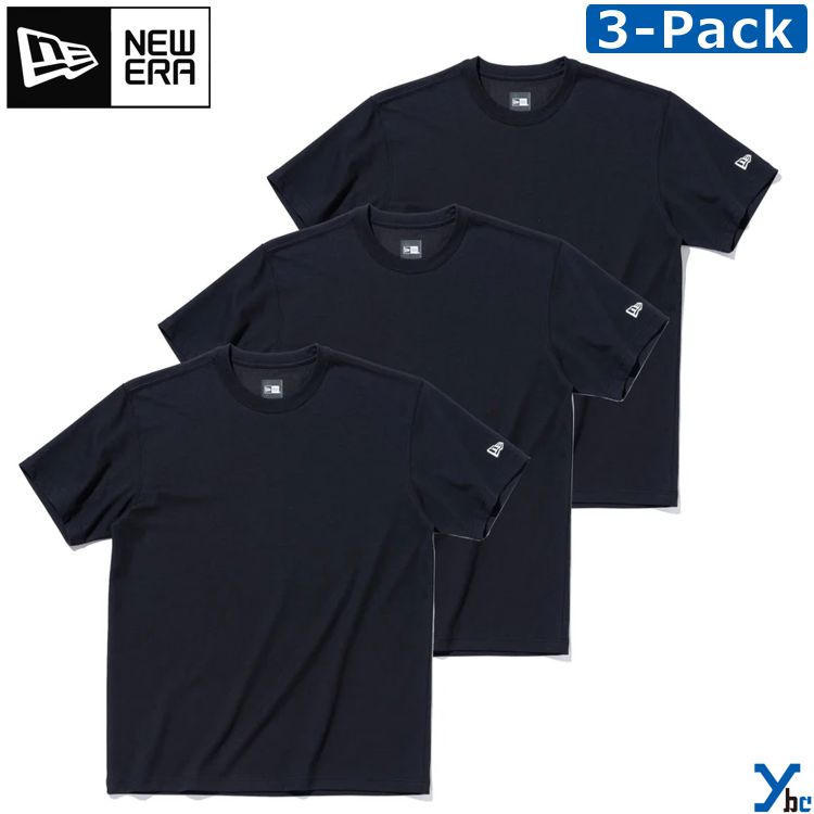 ニューエラ NEW ERA 3-Pack 半袖 パフォーマンスTシャツ 野球 練習 スポーツ ランニング マラソン 作業 吸汗速乾 抗菌 UVカット フラッグロ...