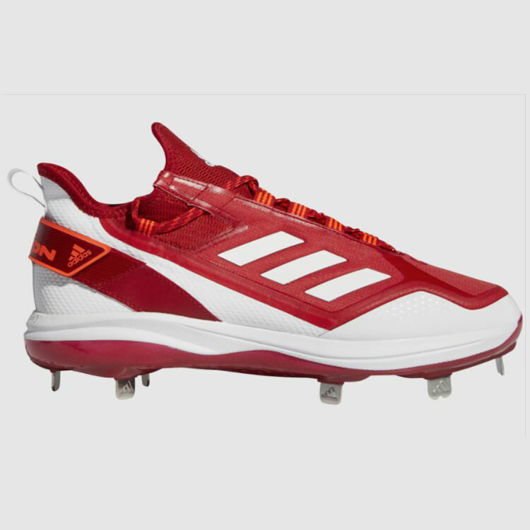 アディダス adidas 野球 スパイク 金具スパイク メンズ レッド ホワイト 大人用 一般用 ベースボールシューズ カラースパイク アメリカ直輸入 ICON...
