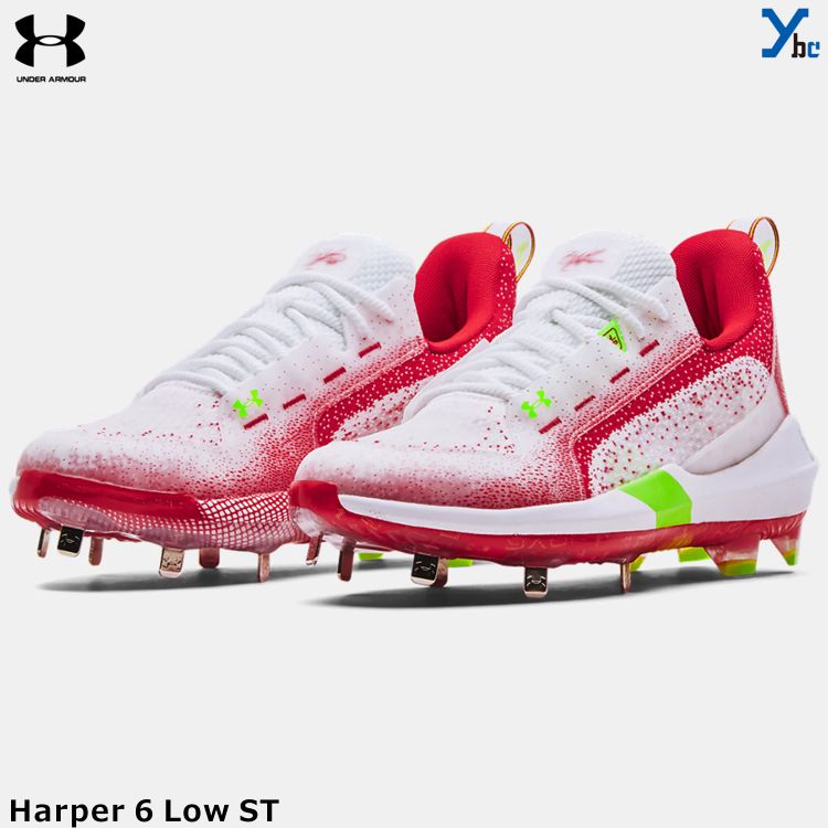 【アメリカ直輸入】 アンダーアーマー 野球 スパイク 金具スパイク ハイブリッドスパイク 大人用 一般用 UnderArmour カラースパイク ハーパー6 ローカット UA Harper6 Low ST 3024315 プレゼント