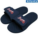 スポーツサンダル スリッパ スライド MLB ISlide 野球 アトランタブレーブス ブレーブス Atlanta Braves ネイビー ybc プレゼント