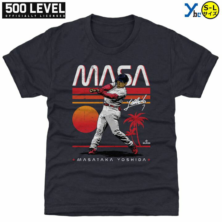 MLB Tシャツ 500level 吉田正尚 YOSHIDA ボストン レッドソックス ネイビー 丸首 クルーネック 半袖 大人 一般 ユニセックス アメリカ直輸入 ybc