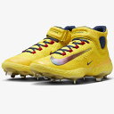 【ナイキ アクーニャJr モデル】 金具スパイク NIKE 野球 カラースパイク アクーニャジュニア Nike Alpha Huarache Elite 4 Mid Ronald Acuña Jr. 大人用 一般用 草野球 イエロー FZ3466-700 ybc