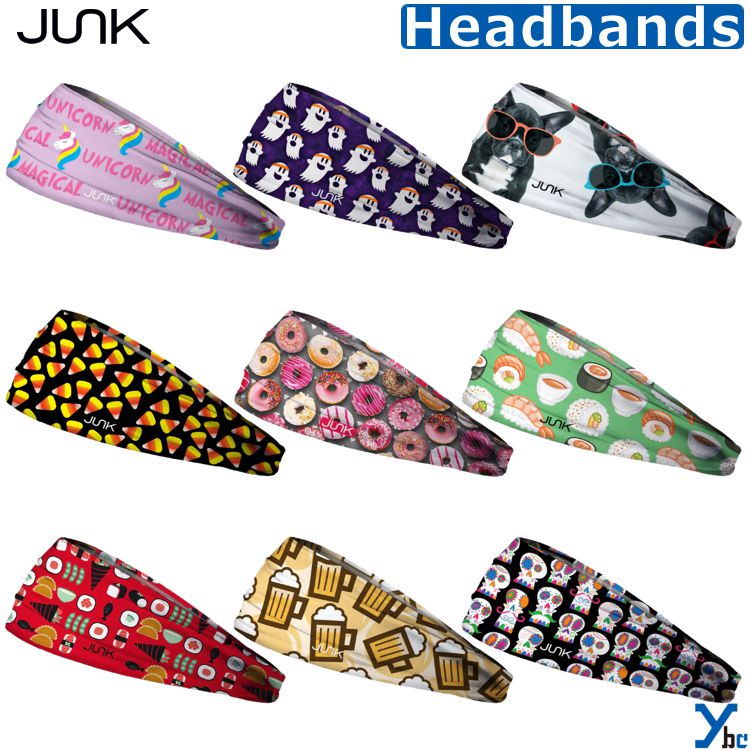 【JUNK Brands】 ジャンク ヘッドバンド 野球 ジャンクブランド ヘアバンド ヘアーバンド 汗止め 髪留め MLB メジャー プロ野球 スポーツ アクセサリー 海外 アメリカ ランニング トレーニング サンカット 男女兼用 子供 BIG BANG LITE カラフル アニマル ybc 1