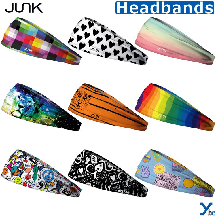 商品名 【JUNK Brands】 ジャンク ヘッドバンド 野球 ジャンクブランド ヘアバンド ヘアーバンド 汗止め 髪留め MLB メジャー プロ野球 スポーツ アクセサリー 海外 アメリカ バスケ テニス ランニング トレーニング サンカット 男女兼用 子供 BIG BANG LITE カラフル かわいい アニマル ybc サイズ ・フリーサイズ 実物に近いカラーになるよう注意を払っておりますがお客様のモニターや使用環境により、 商品の色味が異なって見える場合がございます。 予めご了承下さい。 仕様/詳細 ■メーカー ・JUNK Brands/ジャンクブランド ■サイズ ・フリーサイズ ■カラー ・PIXEL POP ・BLACK HEART ・BOCA ・SAFARI GALAXY ・TELLING TIGER ・RADICAL RAINBOW ・DOODLES ・MYSTIC MAVEN ・PERFECT PATCHES ■素材: ポリエステル89%、ポリウレタン11% ■アメリカ発JUNK Brands社ヘッドバンド ■軽く通気性・吸汗速乾性に優れ、柔らかくクールなつけ心地 ■野球やランニング、テニスなどスポーツの際の使用におすすめ ■ポリウレタン混合の伸縮性のある生地で 大人から子供まで着用可能 ■内側はホワイト ■洗濯可能 ■ヘルメット下への着用可能 ■サンカット機能付き（UPF50+） ※ご注文前に必ずお読み下さい※ 【注意事項】 ・当店の掲載商品は、複数のショピングサイトと 　実店舗でも同時販売している為、同タイミングの 　ご注文があった場合　商品がまれに欠品する場合がございます。 ・在庫は定期的に更新しておりますが表記在庫が 　100%ではございません。 ・在庫欠品の際はお知らせ致しますので、ご了承くださいます様お願い致します。 ・新品未使用品でございますが、商品自体の作りに個体差があったり 　縫製の粗さ・糸のほつれ・ 汚れ・スレ等の 　雑な部分があったり、外箱・内箱がある場合には 　輸送時につく多少の汚れ・スレ・傷み・破れ等があることがございます。 ・沖縄県・離島に限り、送料無料となる金額が異なりますのでご了承ください。 メーカー希望小売価格はメーカーカタログに基づいて掲載しています