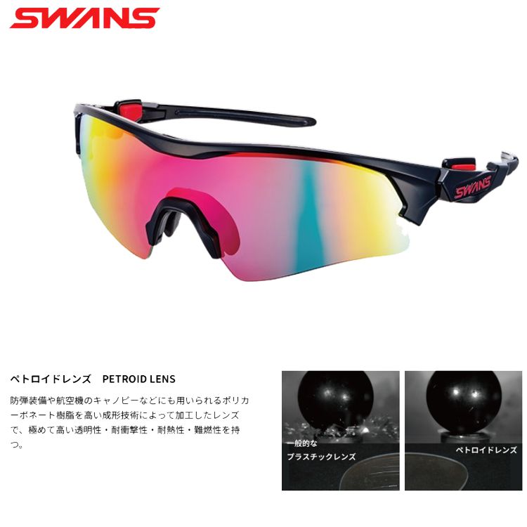 Rakuten - SWANS スワンズ FACEONE ミラーレンズモデル サングラス 99.9%UVカット スポーツサングラス 野球 サイクリング ランニング 練習 スポーツ FO3501 ybc