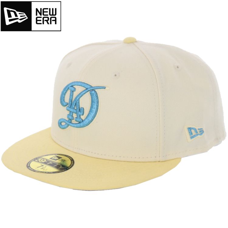 Rakuten - ニューエラ NEW ERA MLB ロサンゼルス・ドジャース 59FIFTY L25 25421 クリームカラー キャップ 帽子 メンズ レディース 野球帽 ストリートファッション MLB公式モデル ybc