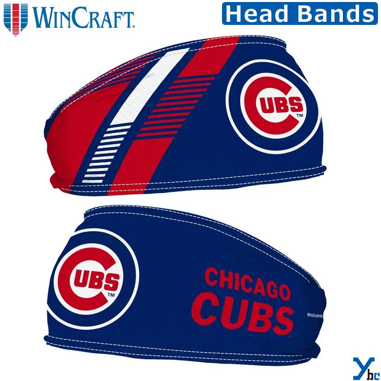 Headband - MLB シカゴ カブス ヘッドバンド WinCraft ヘアバンド Chicago Cubs メジャーリーグ 野球 スポーツ 汗止め トレーニング ランニング メンズ レディース 公式ライセンス グッズ ybc