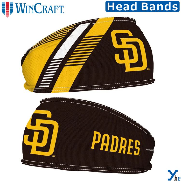 Rakuten - MLB サンディエゴ パドレス ヘッドバンド WinCraft ヘアバンド San Diego Padres メジャーリーグ 野球 スポーツ 汗止め トレーニング ランニング メンズ レディース 公式ライセンス グッズ ybc