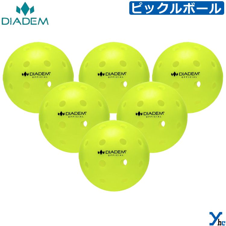 樂天商城 - 【ピックルボール】 ダイアデム DIADEM POWER PICKLEBALL 6PK NEON THE OFFICIAL PICKLEBALL BALL 6個入り tpb002 ybc