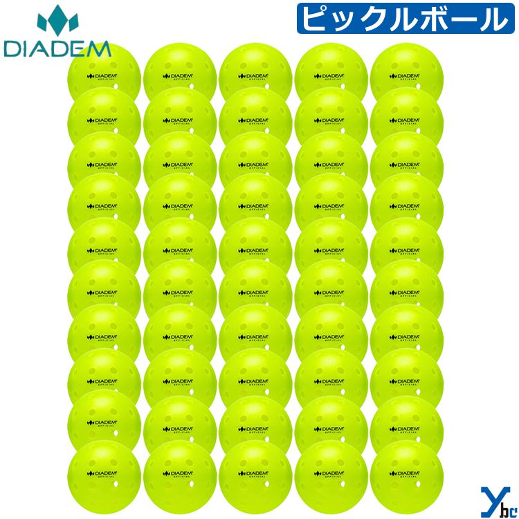 Rakuten - 【ピックルボール】 ダイアデム DIADEM POWER PICKLEBALL 50PK NEON THE OFFICIAL PICKLEBALL BALL 50個入り tpb004 ybc