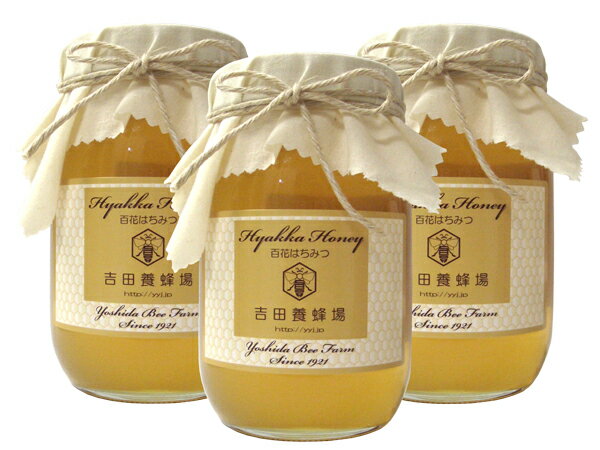 【送料無料】国産百花蜂蜜600g（香川県産）3本セット【楽天】