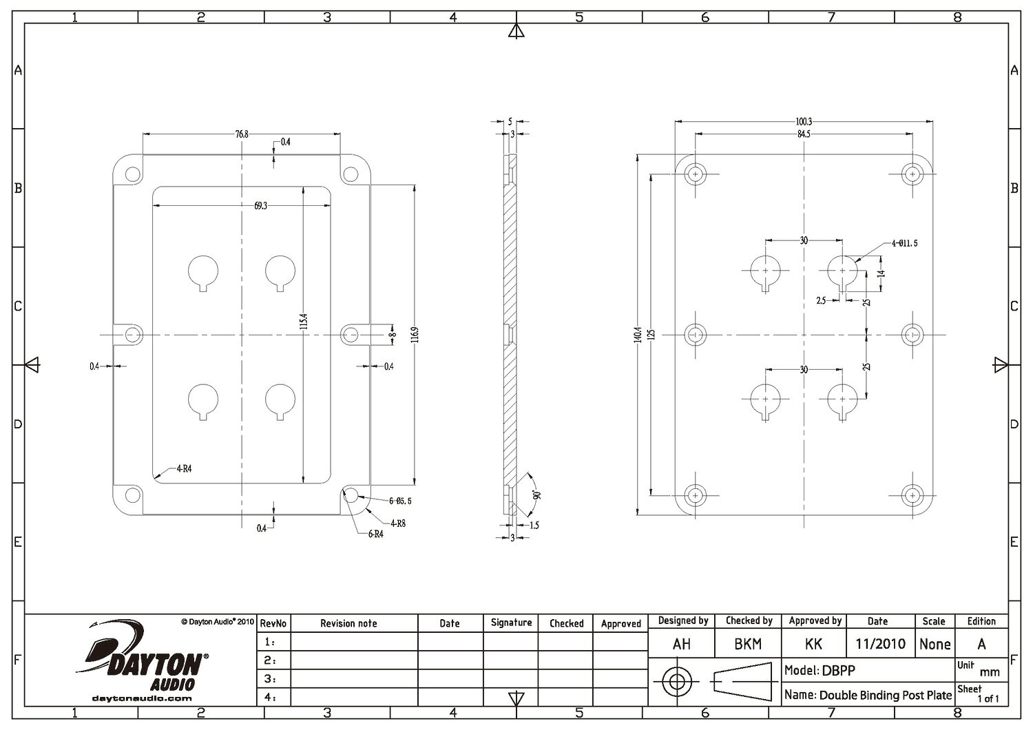 Dayton Audio DBPP-BK　ターミナルプレート「W」 ブラック ybsn-10000424 横浜ベイサイドネット楽天市場店 サンプル画像3