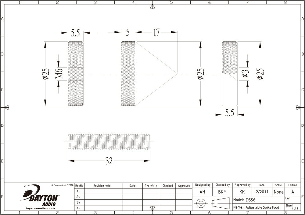 Dayton Audio DSS6-G ���ԡ��������ѥ������å�(�������)
