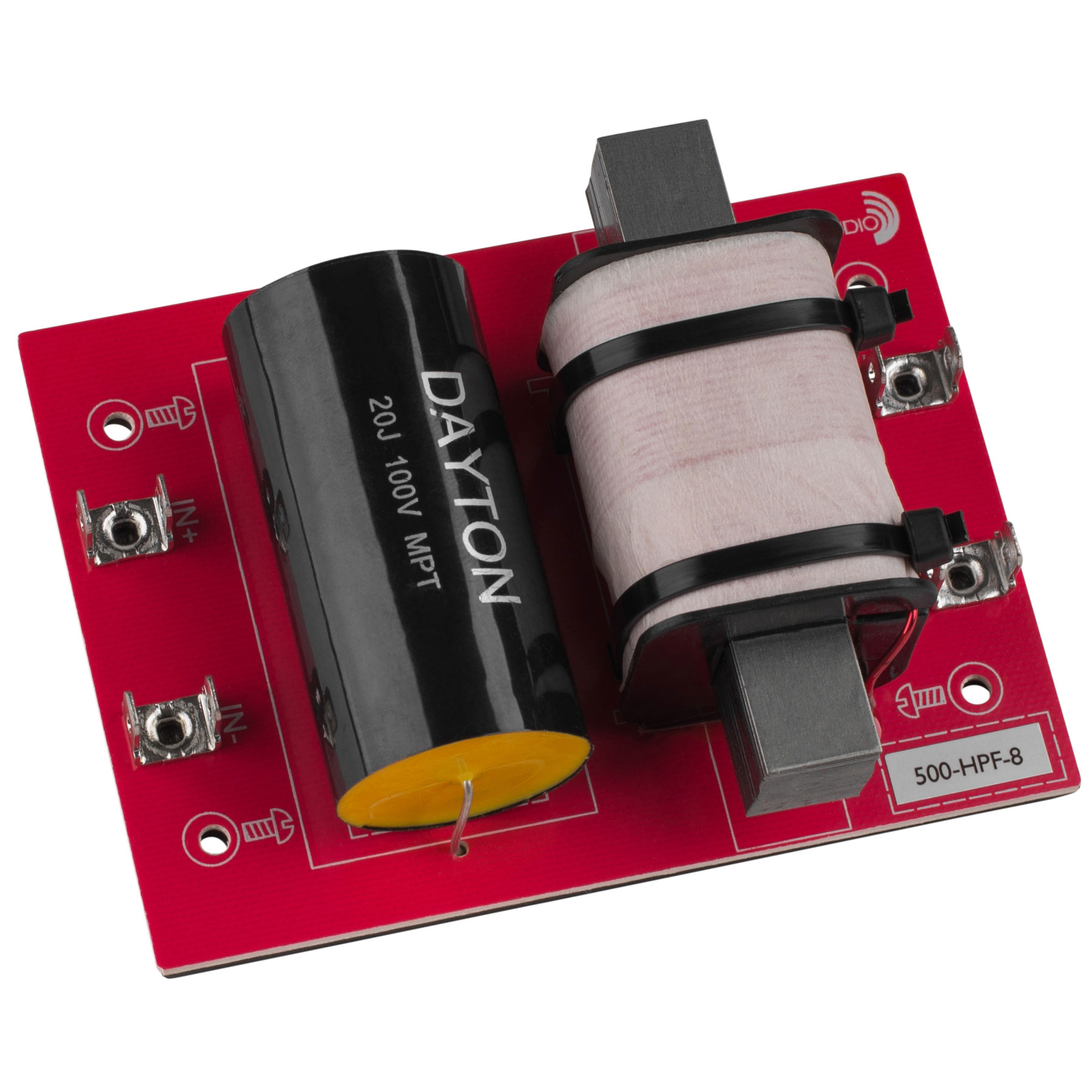 [DHF02]Dayton Audio 500-HPF-8 ハイパス フィルター（500 Hz：12 dB/Oct）