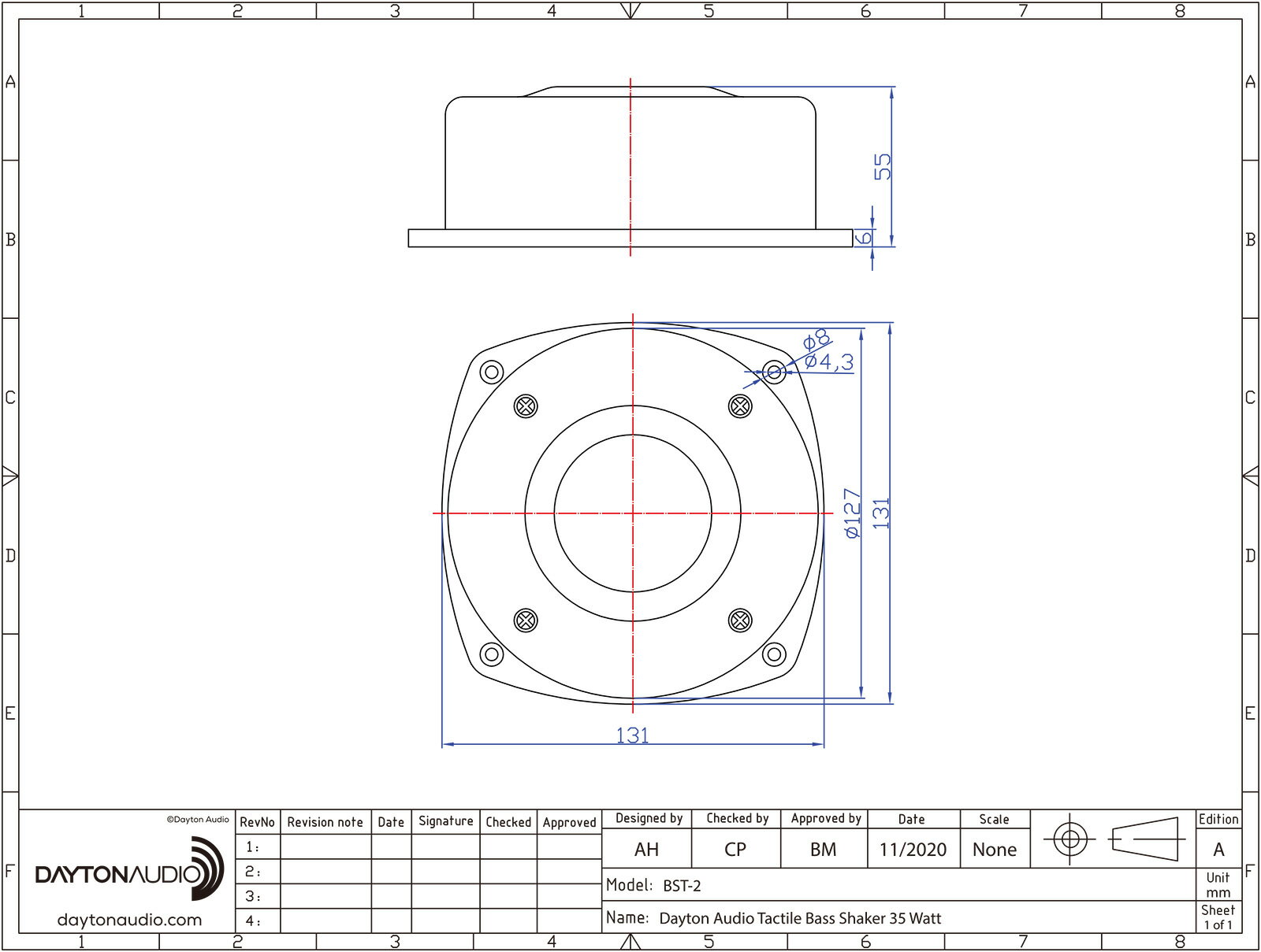 Dayton Audio BST-2 �Х����������� 35W 4��