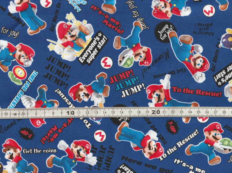 【送料無料】綿100% オックス生地 スーパーマリオ